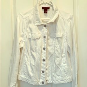 Lane Bryant white jeans jacket